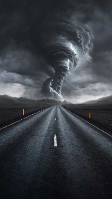 Tornado Road iPhone Wallpaper HD