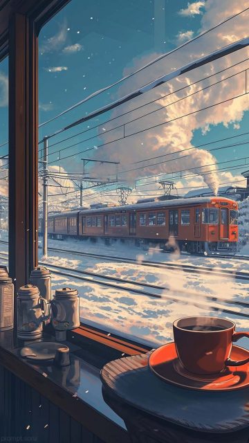Waiting for Train iPhone Wallpaper HD