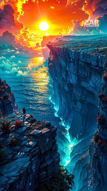 At the Edge of World By zar4fussion iPhone Wallpaper HD