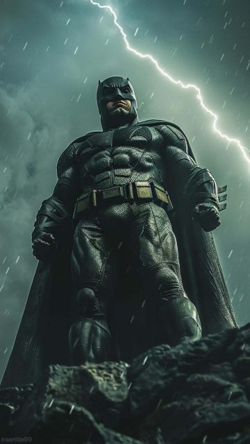 Batman Standing on Top iPhone Wallpaper HD