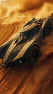 Batmobile in Desert Dunes iPhone Wallpaper HD