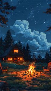 Bonfire Under the Open Sky By naturaeon iPhone Wallpaper HD