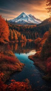 Canadian Mountains Autumn iPhone Wallpaper HD