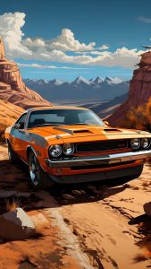 Dodge Challenger Classic iPhone Wallpaper HD
