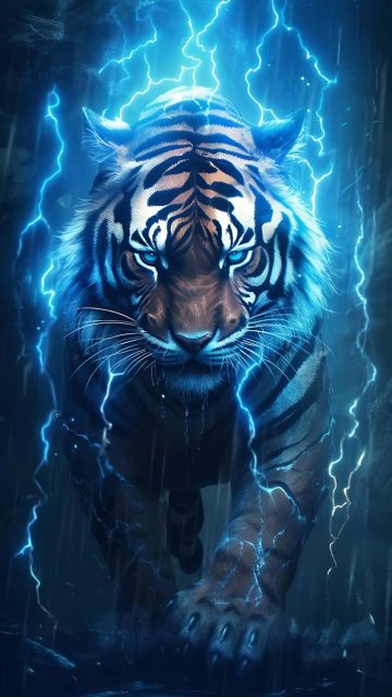 Electro Tiger iPhone Wallpaper HD