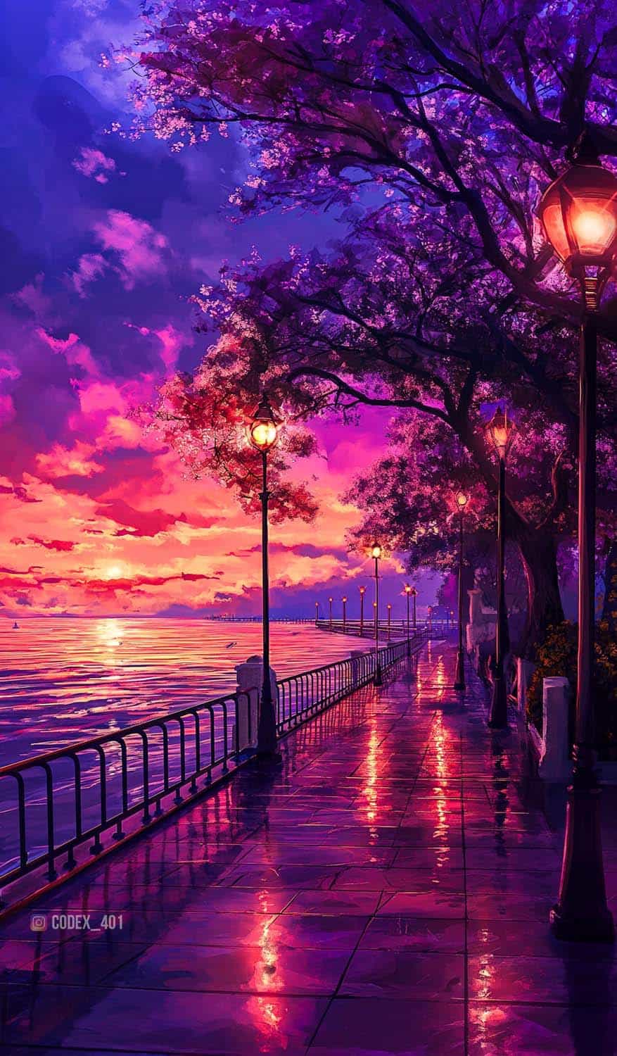 Evening Lake By codex 401 iPhone Wallpaper HD