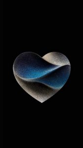 Heart OLED Black iPhone Wallpaper HD