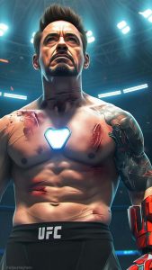 Iron Man UFC Champion By midjourneyhero iPhone Wallpaper HD