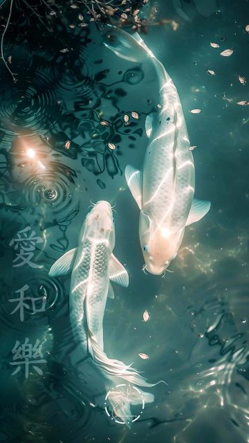 Koi Fish By mai imagination iPhone Wallpaper HD
