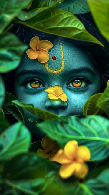 Krishna Eyes iPhone Wallpaper HD