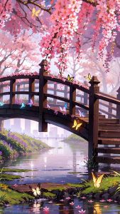 Mesmerizing Views Wisteria and Lily Piers iPhone Wallpaper HD