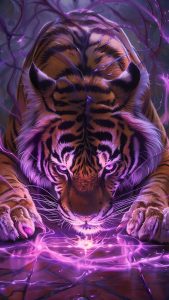Mystic Tiger By aimagination journey iPhone Wallpaper HD