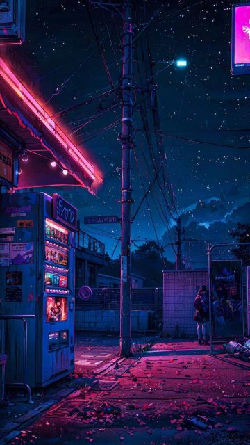 Night Sky Anime By zar4fussion iPhone Wallpaper HD