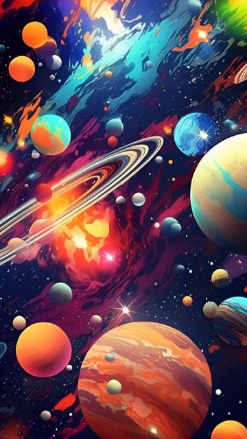 Planets Rush iPhone Wallpaper HD
