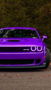 Purple Dodge Hellcat iPhone Wallpaper HD