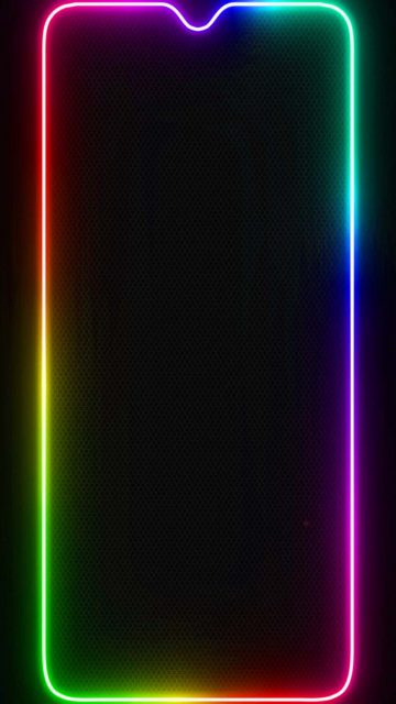 RGB Neon Border Phone Wallpaper