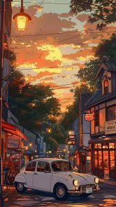Retro Streets iPhone Wallpaper HD