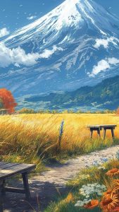 Snow Top Mountain By lofiartloft iPhone Wallpaper HD