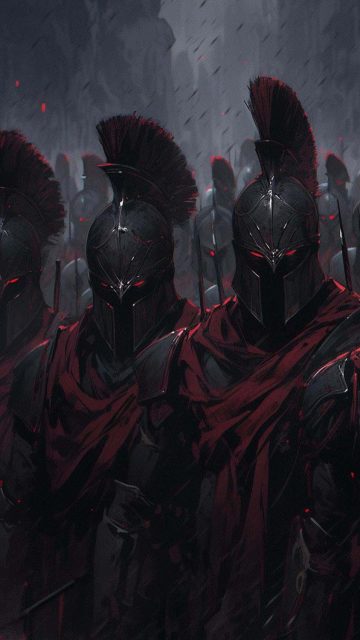 Spartan Soldiers By maestro.ai iPhone Wallpaper HD
