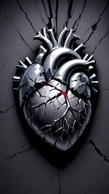 Titanium Heart iPhone Wallpaper HD