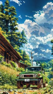 Toyota Classic FJ Cruiser 4x4 By wonderinbrush iPhone Wallpaper HD