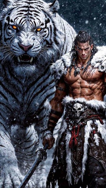 Warrior and Guardian Lion By abysmalart iPhone Wallpaper HD