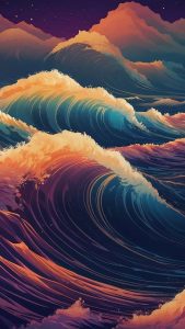 Water Waves Art iPhone Wallpaper HD