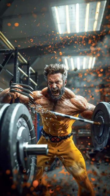 Wolverine in the Gym By artvisualverse iPhone Wallpaper HD