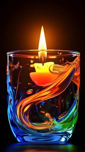 Candle in Glass iPhone Wallpaper HD