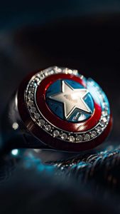 Captain America Ring By eroz ai iPhone Wallpaper HD