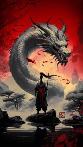 Dragon Warrior Samurai iPhone Wallpaper HD