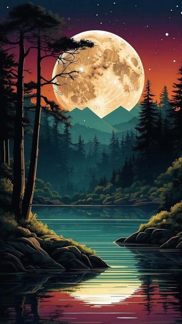 Forest Moon iPhone Wallpaper HD