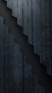 Hexagon Dark Wood iPhone Wallpaper HD