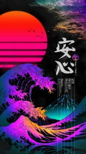 Japan Ocean Art iPhone Wallpaper HD