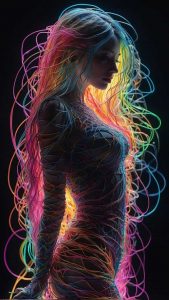 Neon Girl iPhone Wallpaper HD
