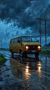 Rain Van By 8bit renders iPhone Wallpaper HD