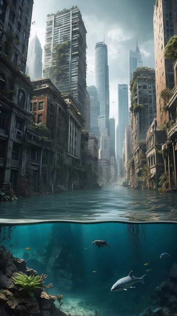 Underwater City iPhone Wallpaper HD