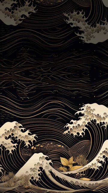 Waves Art iPhone Wallpaper HD
