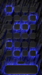 iOS App Dock Neon Blue Background