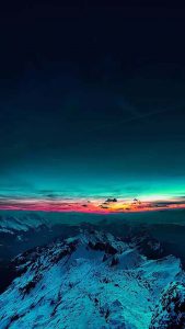 Sunrise from Mountains Amazing Sky iPhone Wallpaper