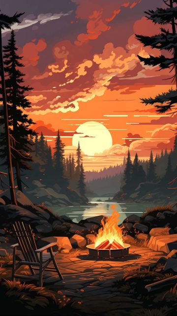 Sunset Bonfire