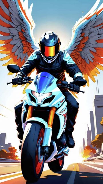 Angel Rider iPhone Wallpaper HD