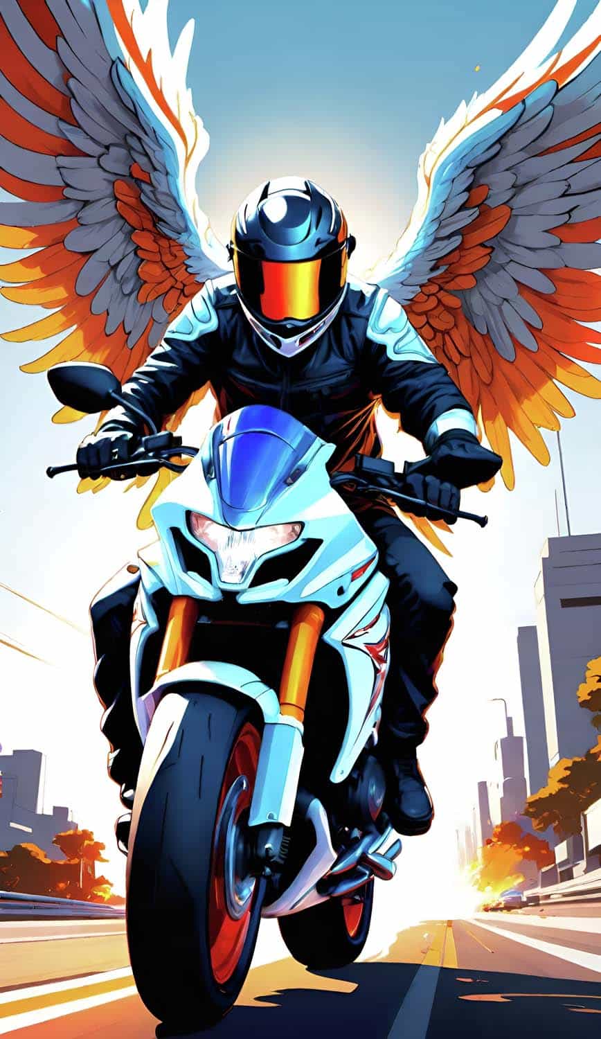 Angel Rider iPhone Wallpaper HD