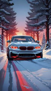 BMW in Snow