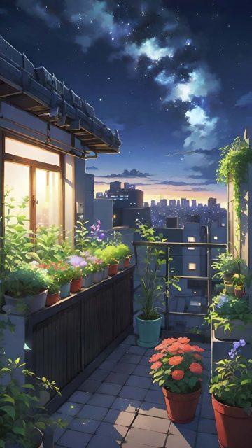 Balcony Garden iPhone Wallpaper HD