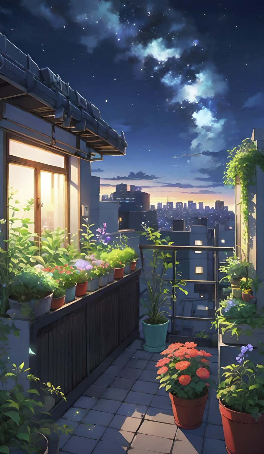 Balcony Garden iPhone Wallpaper HD