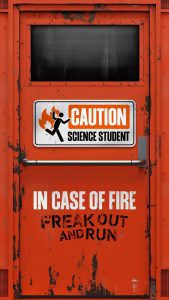 Caution Science Student iPhone Wallpaper HD