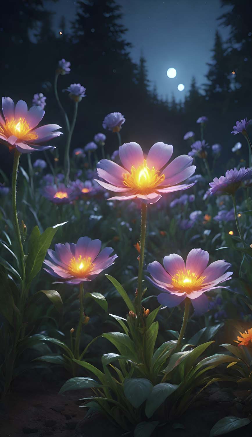 Glowing Flowers