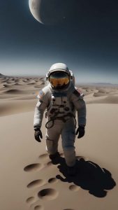 Astronaut on Desert Planet