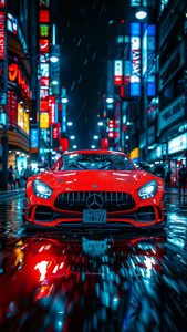 Mercedes Benz AMG GT Coupe Night Drive